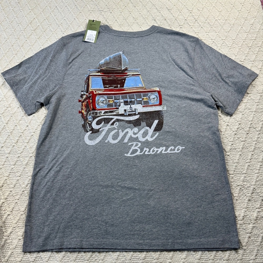 Goodfellow Ford Bronco Graphic T-Shirt Mens Large Gray Short Sleeve NWT Size L